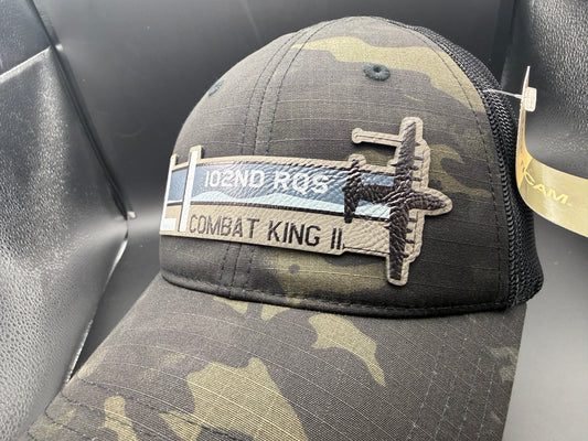 102nd RQS New York ANG HC-130J Combat King II Squadron Tail Flash HAT – UV Leatherette