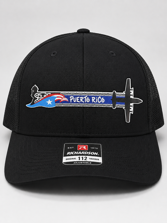 156th AW Puerto Rico ANG C-130H Squadron Tail Flash - UV Patch Hat
