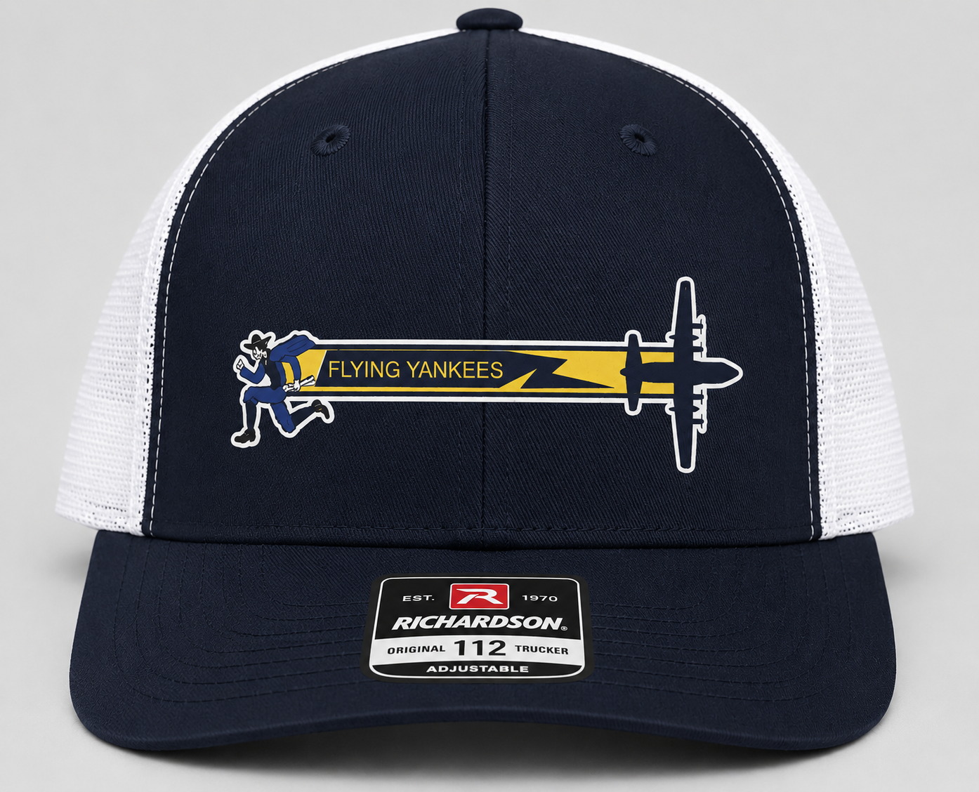 103rd AW Flying Yankees Bradley ANGB C-130H Wing Tail Flash HAT – UV Leatherette