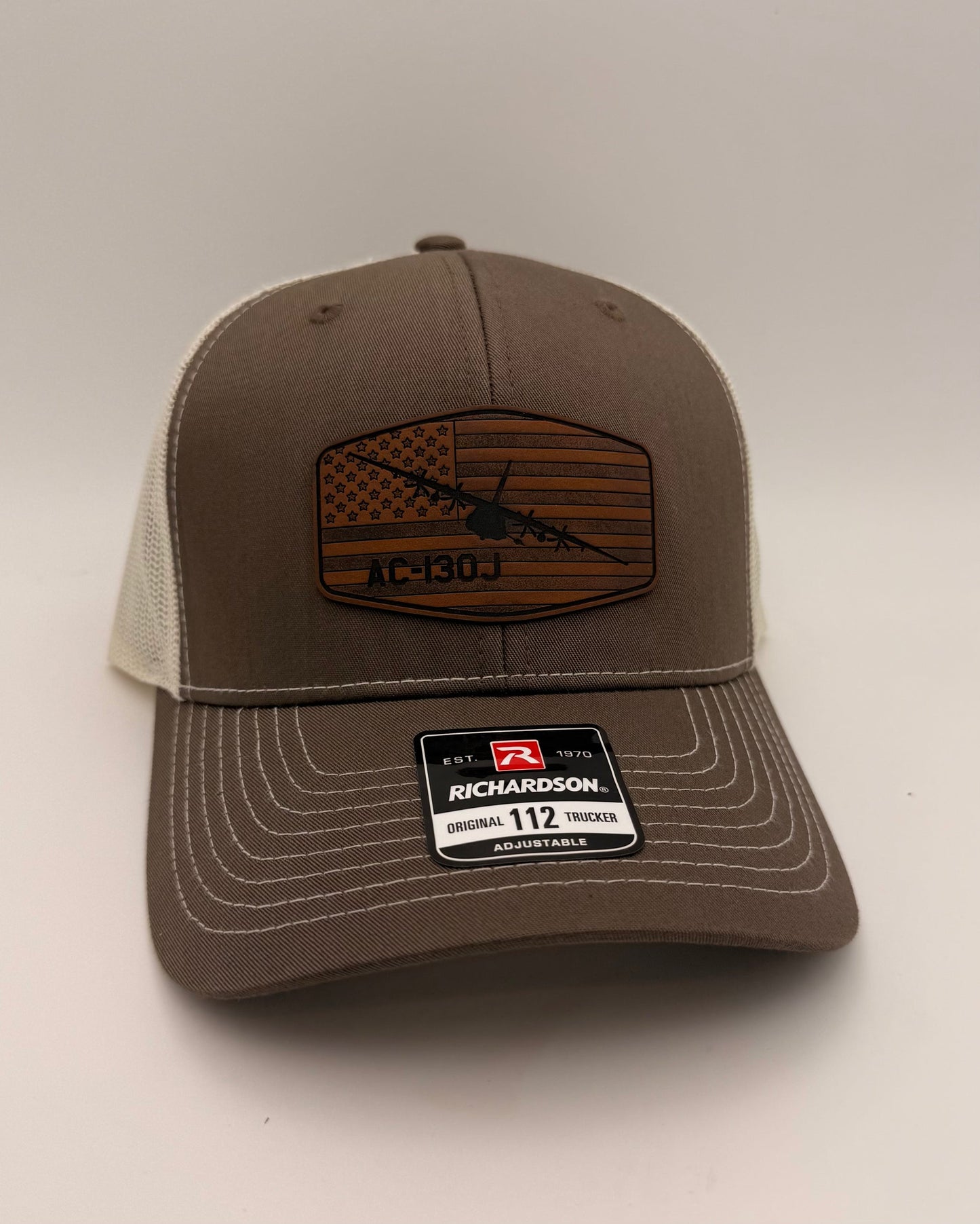 AC-130J Ghostrider gunship laser engraved leatherette patch hat