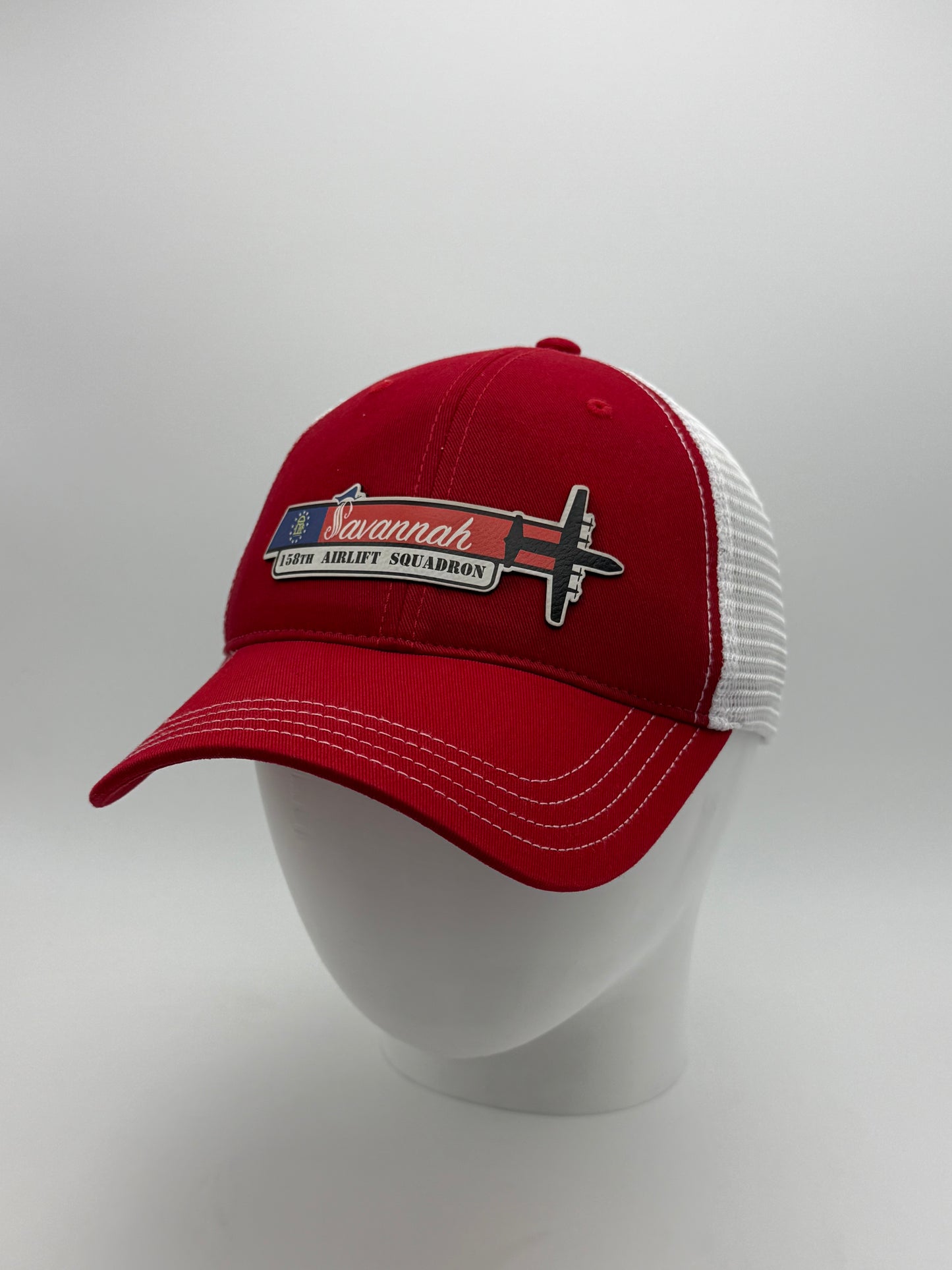 165th AW Savannah C-130J Squadron Tail Flash HAT - UV Leatherette Squadron Tail Flash