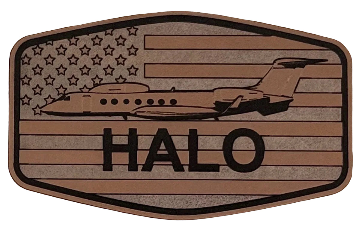 C-37/G550 (HALO) FLAG Patch Hat — Laser-Engraved Leatherette