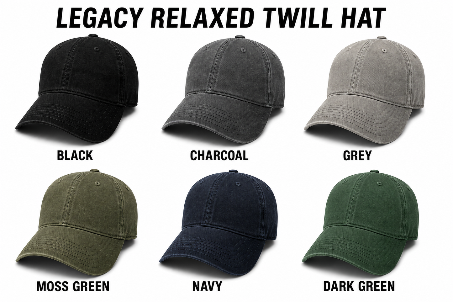Legacy Relaxed Twill Hat color chart