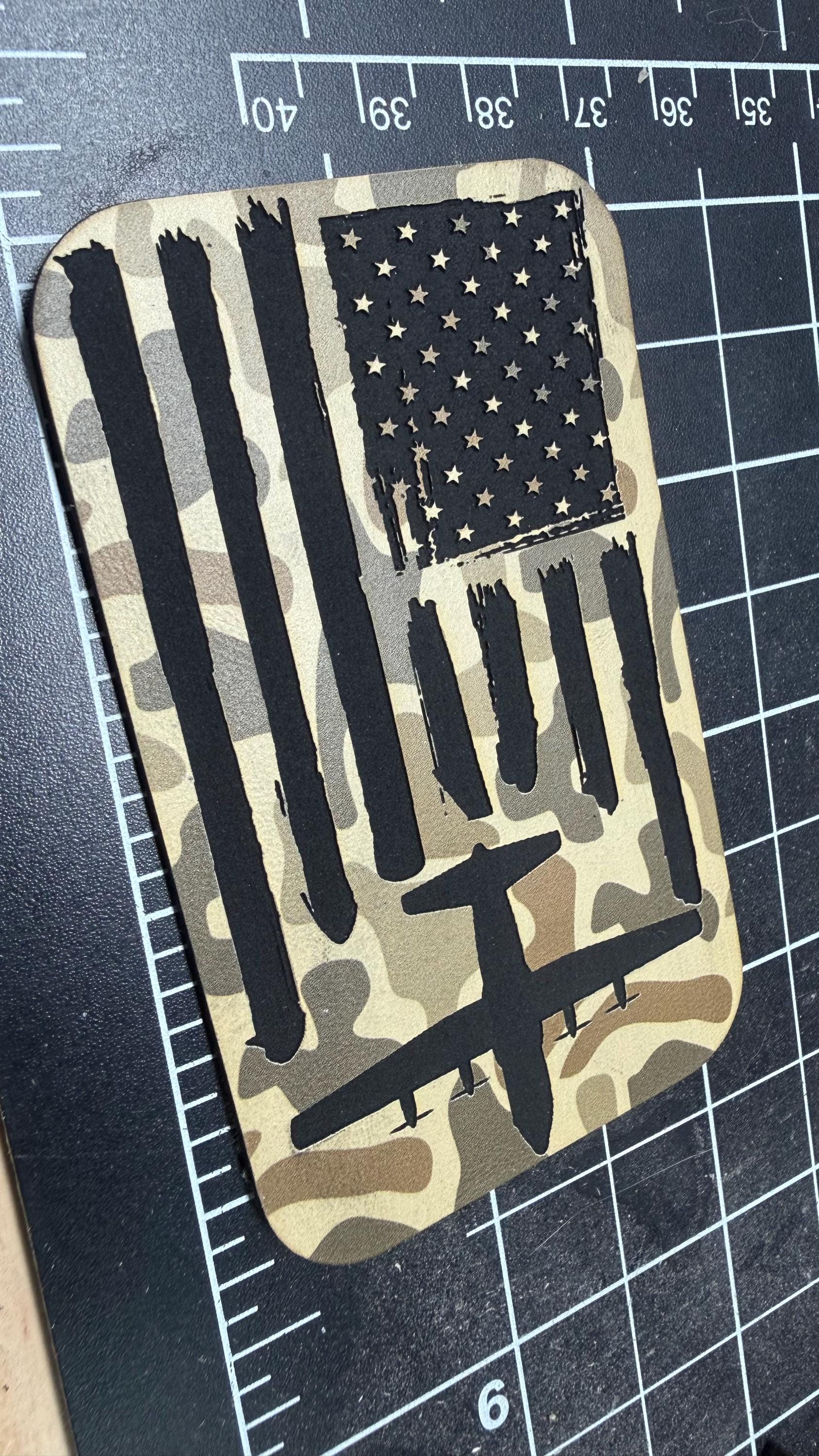 Custom C-130 Hat – Custom Engraved Leather Patch Cap