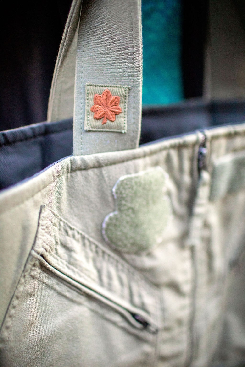 Handcrafted Flight Suit/Uniform Memory Tote Bag — Upcycled Keepsake