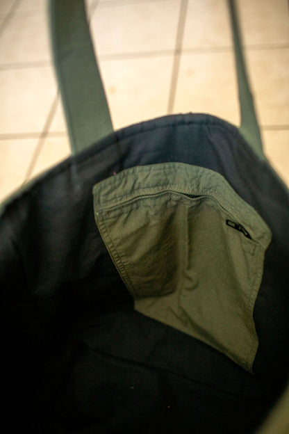 Handcrafted Flight Suit/Uniform Memory Tote Bag — Upcycled Keepsake