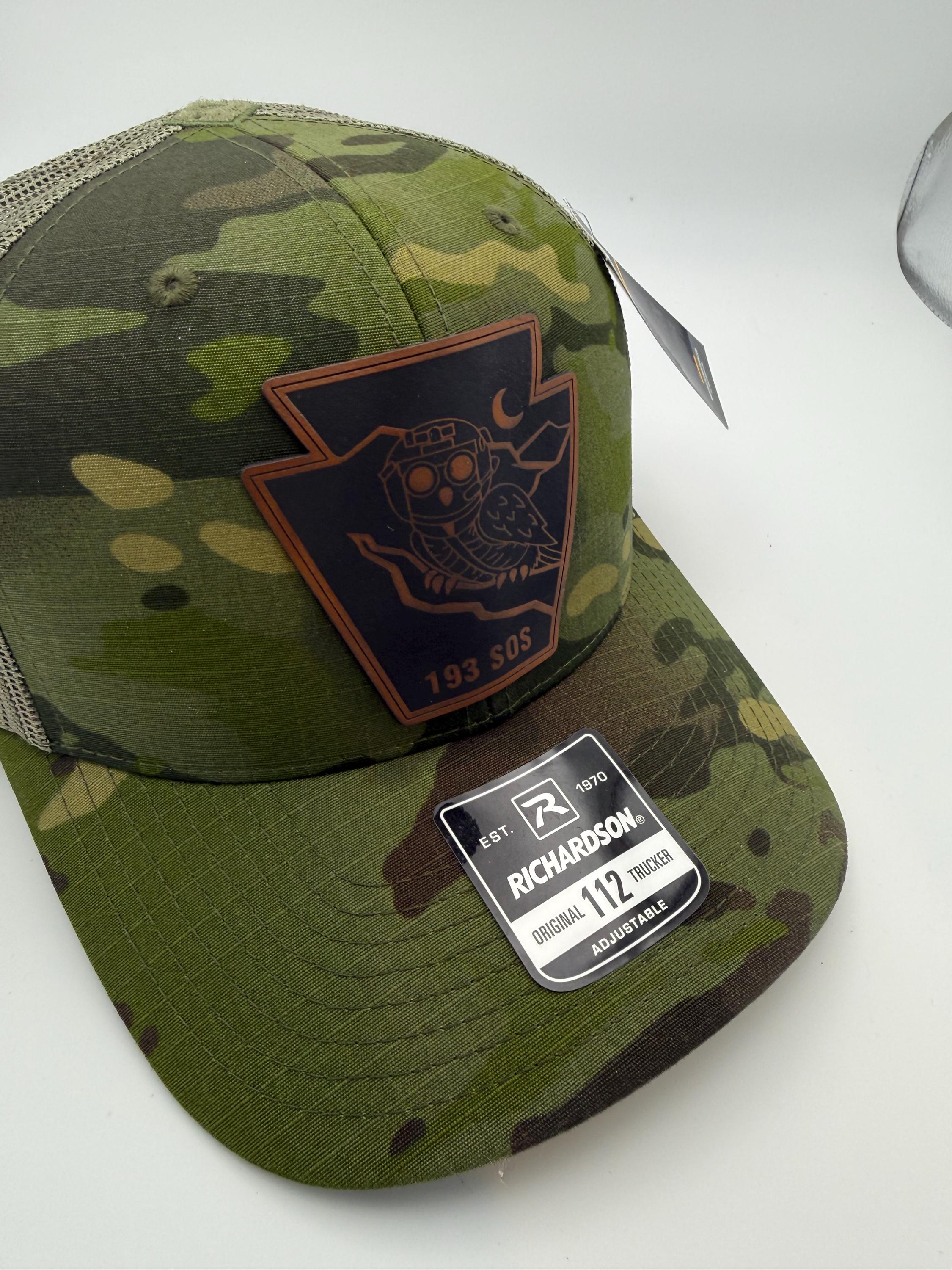 Custom C-130 Hat – Custom Engraved Leather Patch Cap