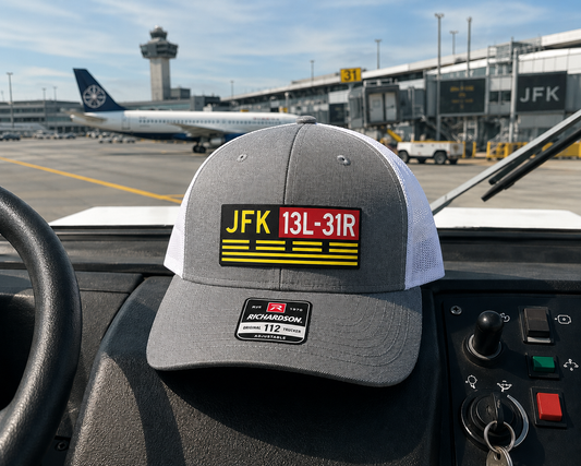 JFK New York Runway 13L-31R Hold Short HAT – UV Leatherette