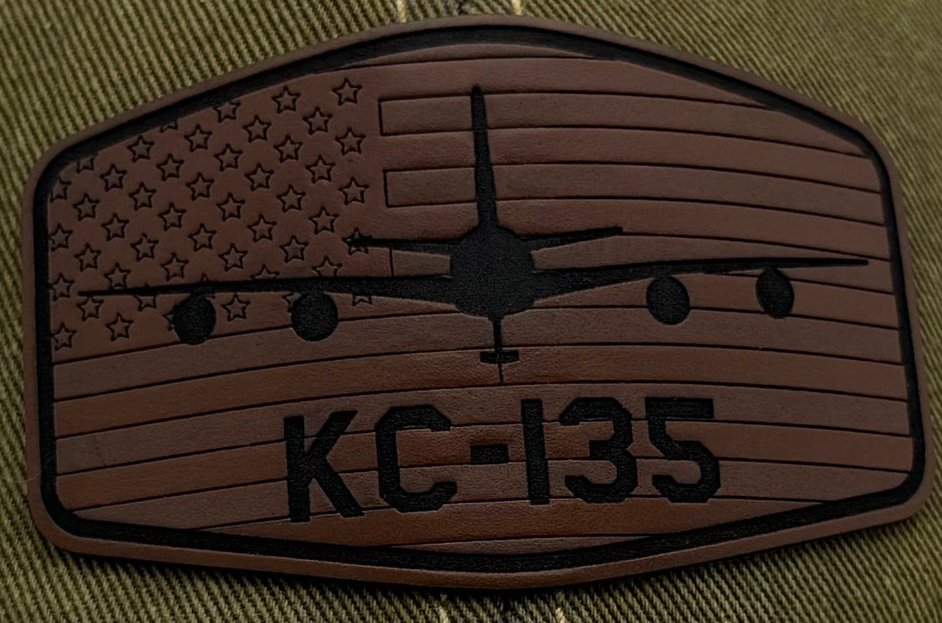 Custom Aviation Hat – Richardson 112 / 115 Engraved Leather Patch