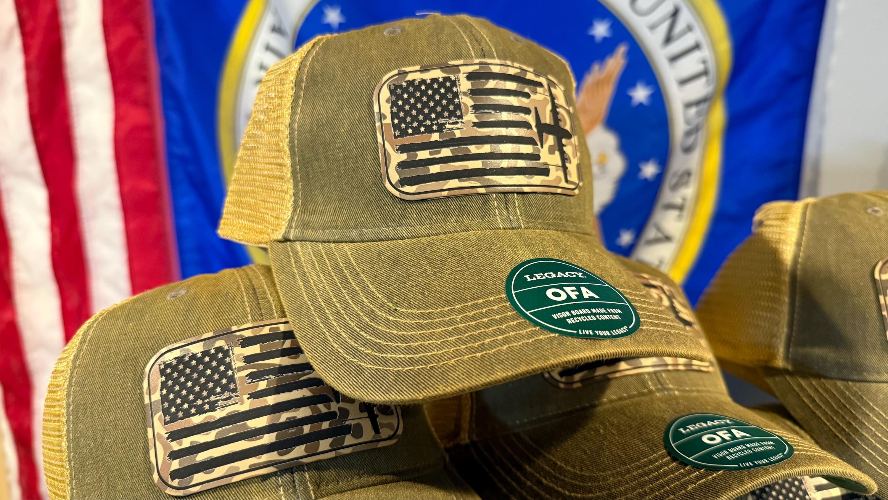 Custom C-130 Hat – Custom Engraved Leather Patch Cap