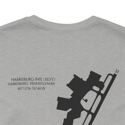 Hold Short Line T-Shirt – Any Airport | Front Sign, or Front + Full Airfield Diagram