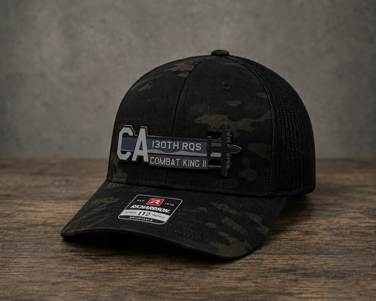 130th RQS California ANG HC-130J Combat King II Squadron Tail Flash HAT – UV Leatherette
