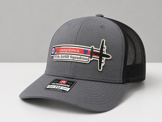 757th Airlift Squadron Youngstown Heritage Hat C-130J – UV Leatherette