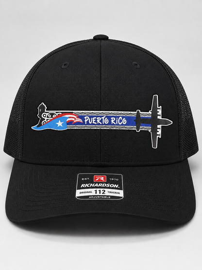 156th AW Puerto Rico ANG C-130H Squadron Tail Flash - UV Patch Hat