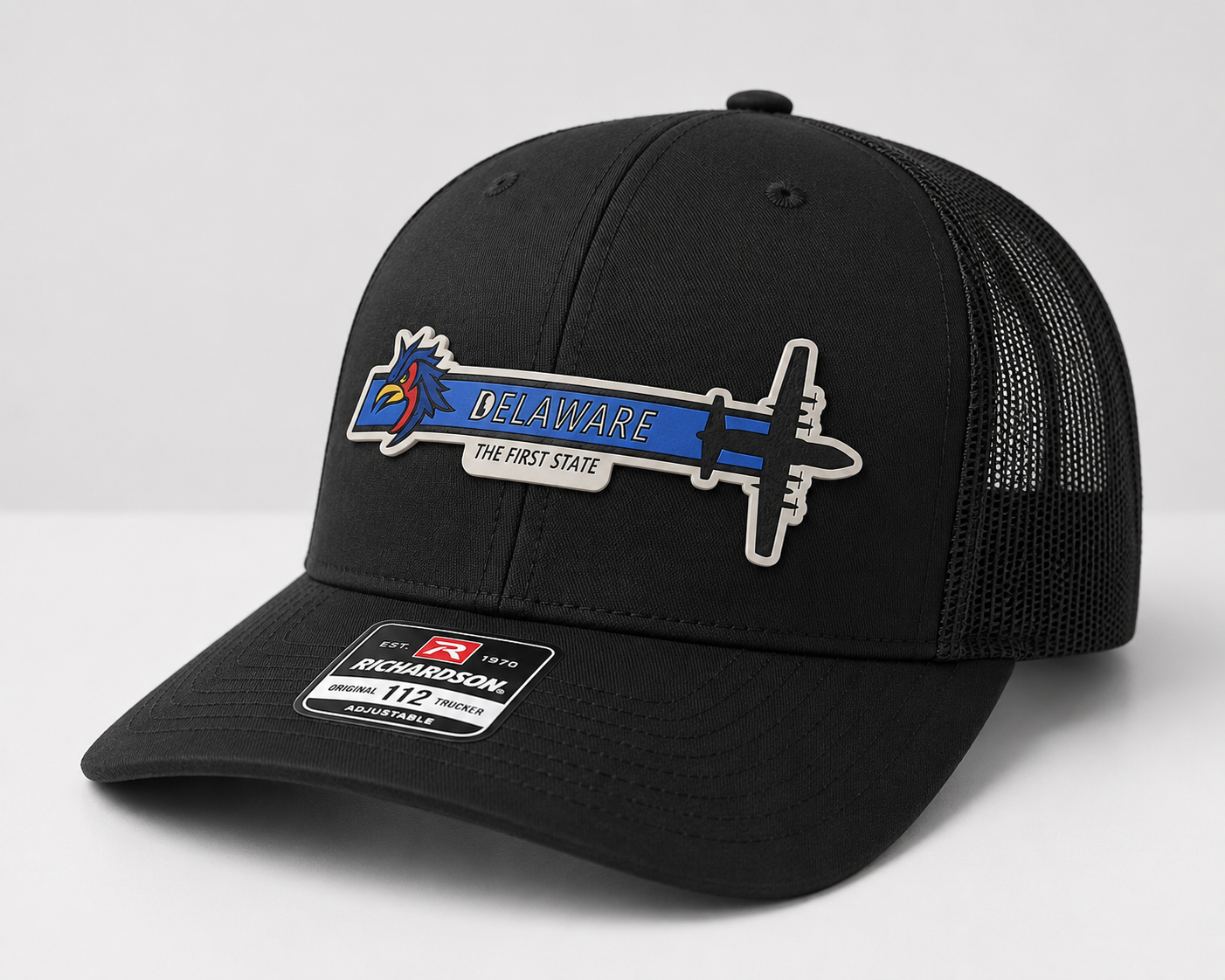 Delaware ANG C-130H Squadron Tail Flash HAT- UV Leatherette