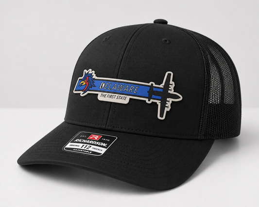 Delaware ANG C-130H Squadron Tail Flash HAT- UV Leatherette