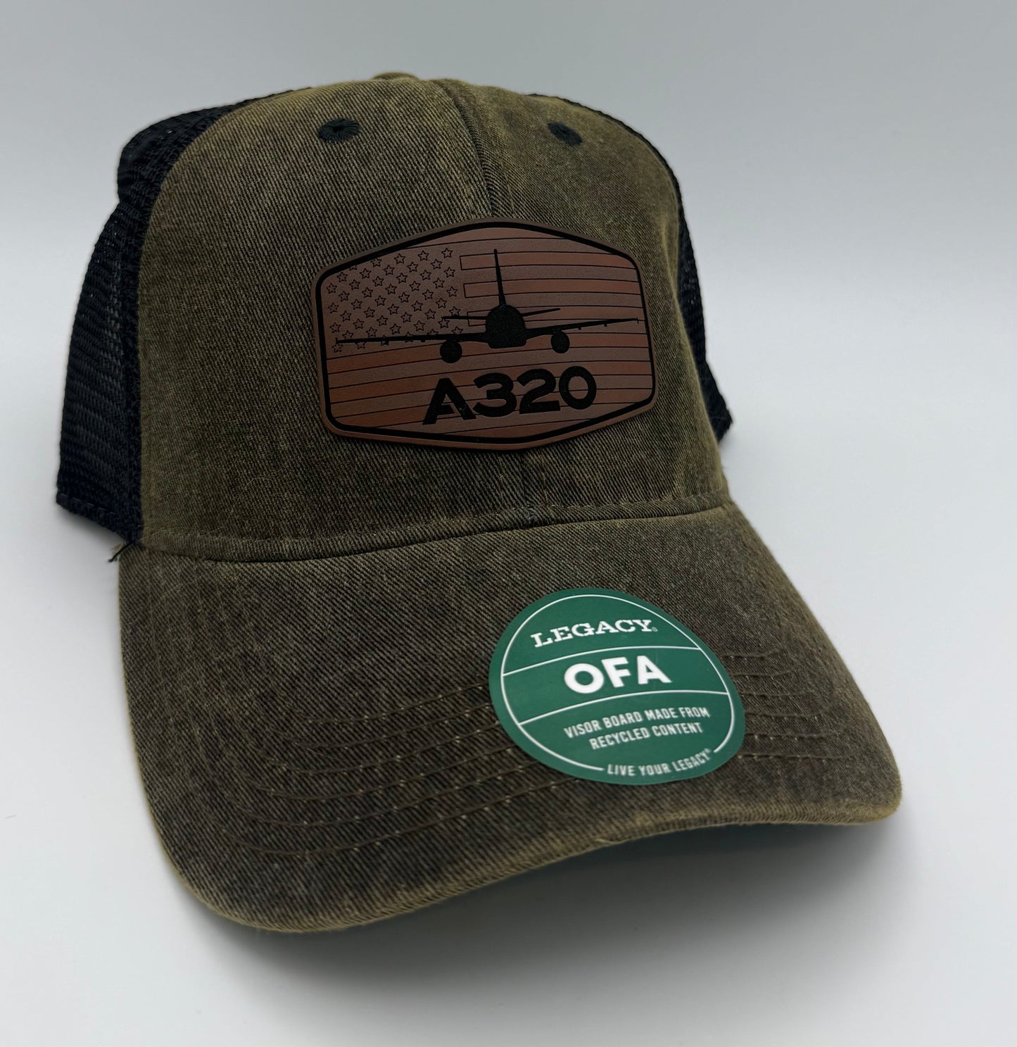 Custom Aviation Hat – Legacy Old Favorite Engraved Leather Patch