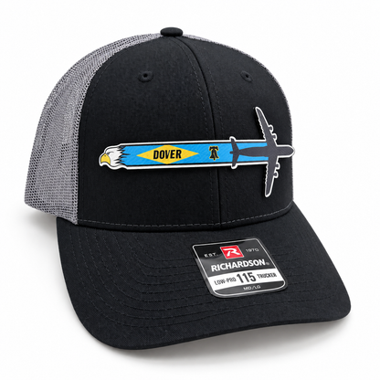 436th AW Dover AFB C-5M Super Galaxy Wing Tail Flash Hat – UV Leatherette