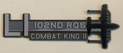 102nd RQS New York ANG HC-130J Combat King II Squadron Tail Flash HAT – UV Leatherette