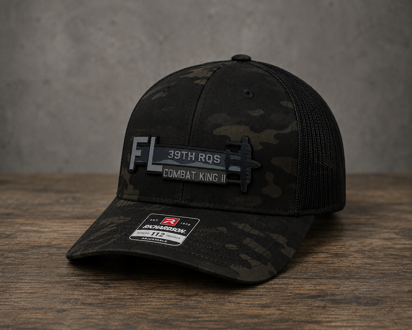 39th RQS Patrick SFB HC-130J Combat King II Squadron Tail Flash HAT – UV Leatherette