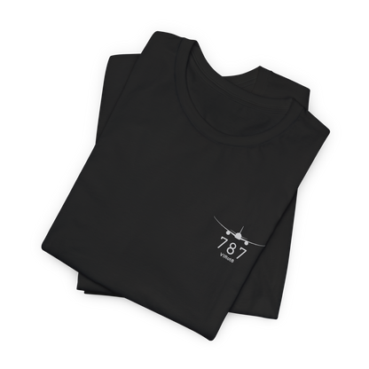 Black 787 Nose Profile Tee folded