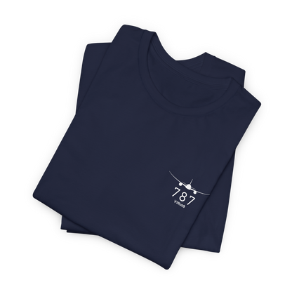 Navy 787 Nose Profile Tee folded