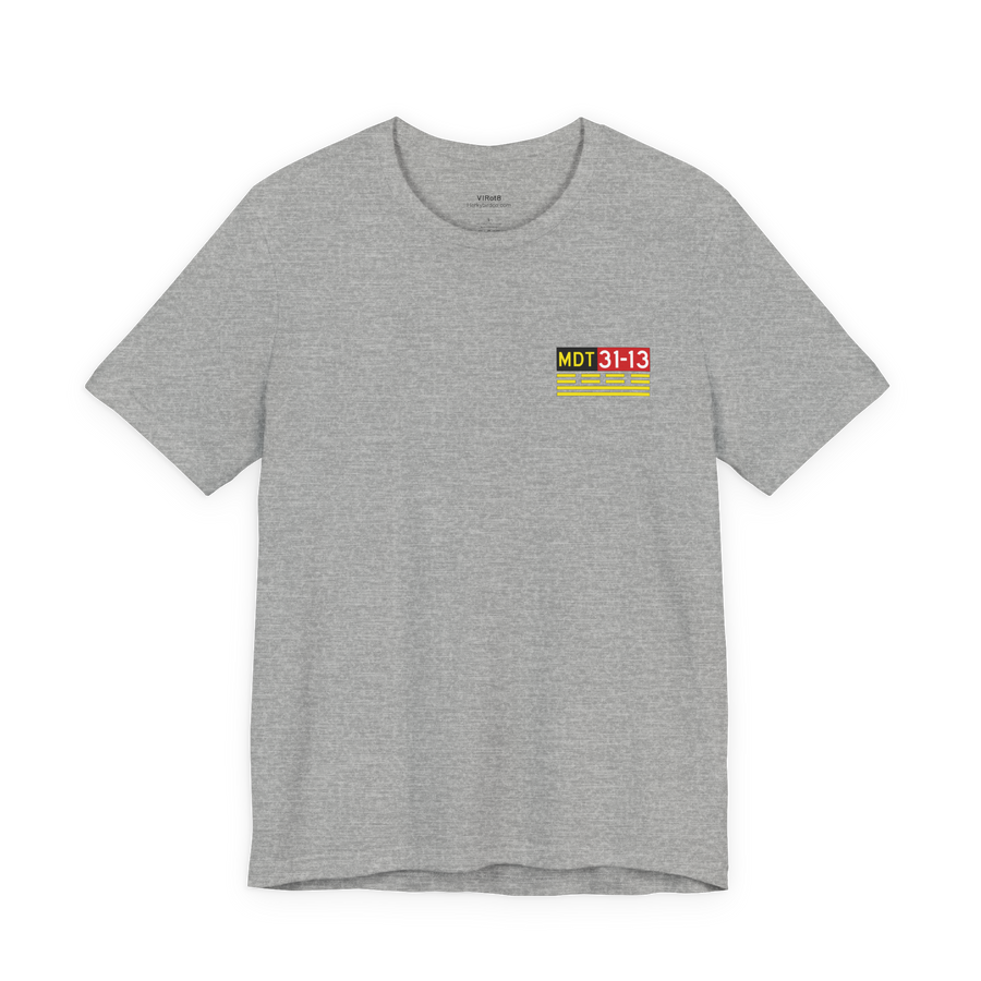Hold Short Line T-Shirt – Any Airport | Front Sign, or Front + Full Airfield Diagram