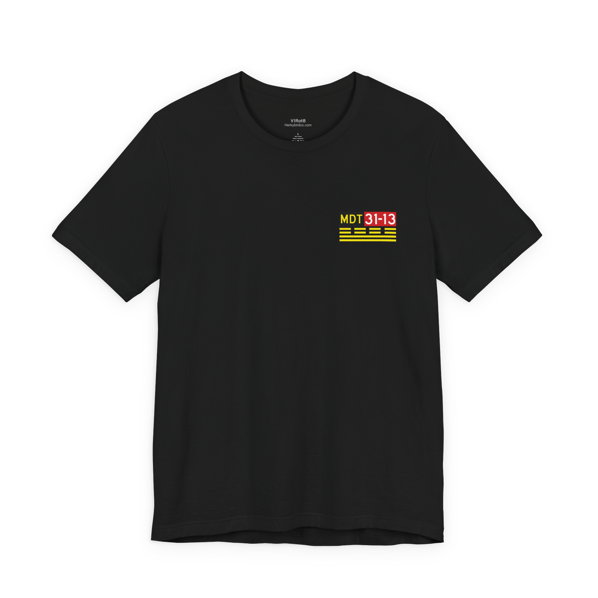 Black Hold Short tee front