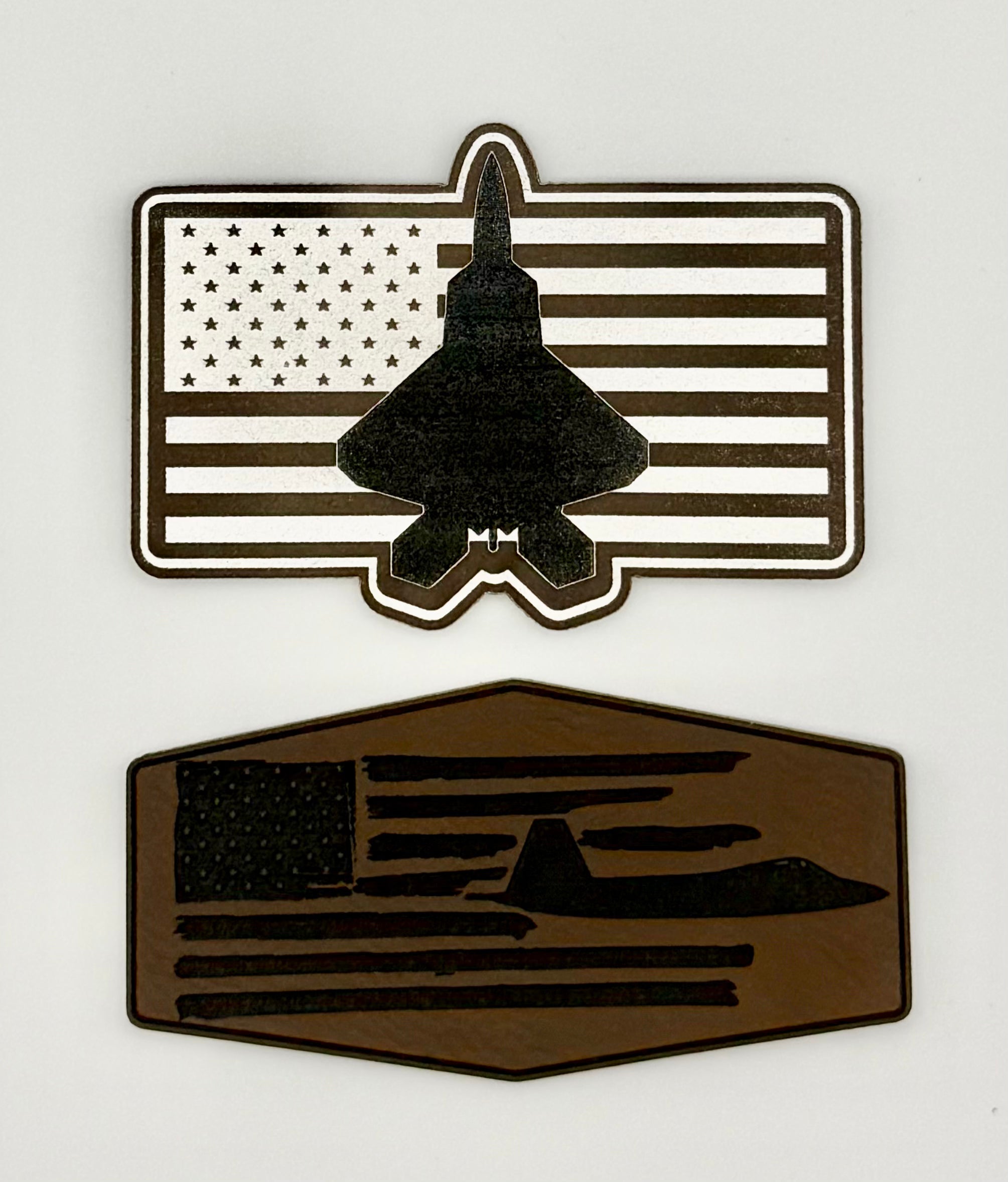 Custom Fighter/Rotary Leather Patch Hats