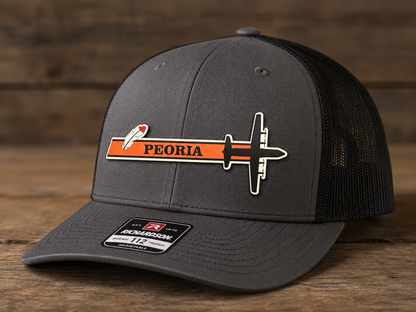 182nd Airlift Wing – Peoria IL ANG C-130 Wing Hat – UV Leatherette Tail Flash