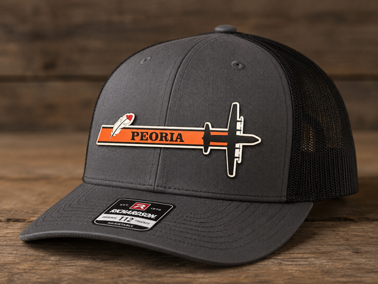 182nd Airlift Wing – Peoria IL ANG C-130 Wing Hat – UV Leatherette Tail Flash