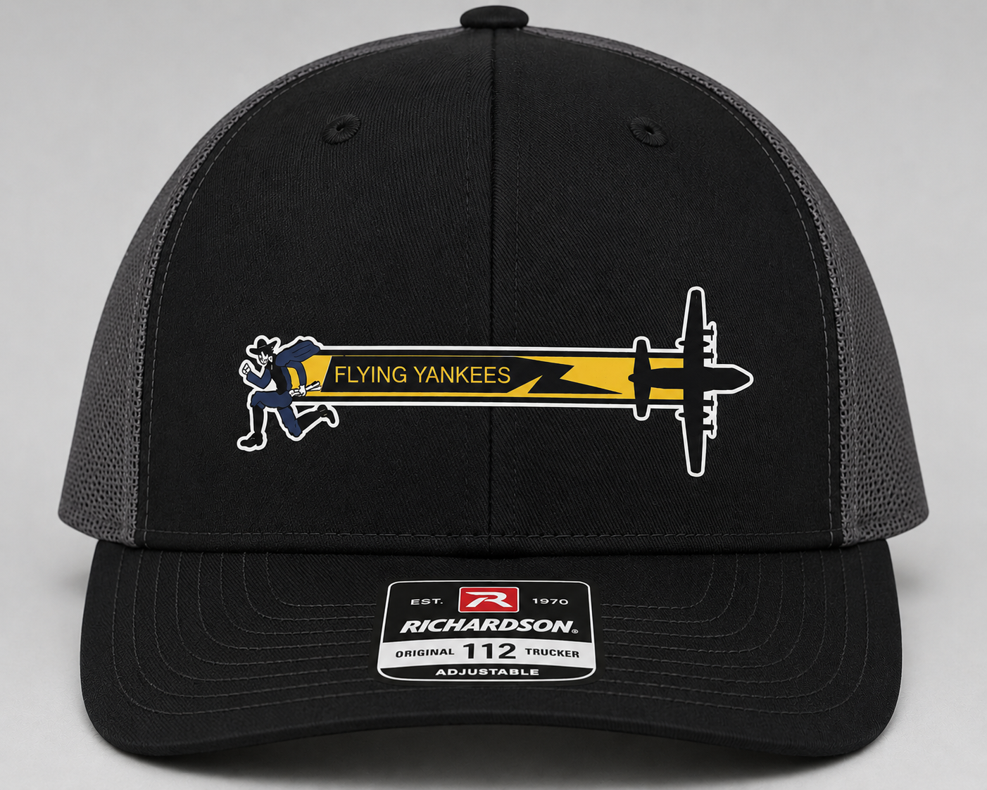 103rd AW Flying Yankees Bradley ANGB C-130H Wing Tail Flash HAT – UV Leatherette