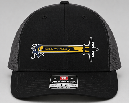 103rd AW Flying Yankees Bradley ANGB C-130H Wing Tail Flash HAT – UV Leatherette