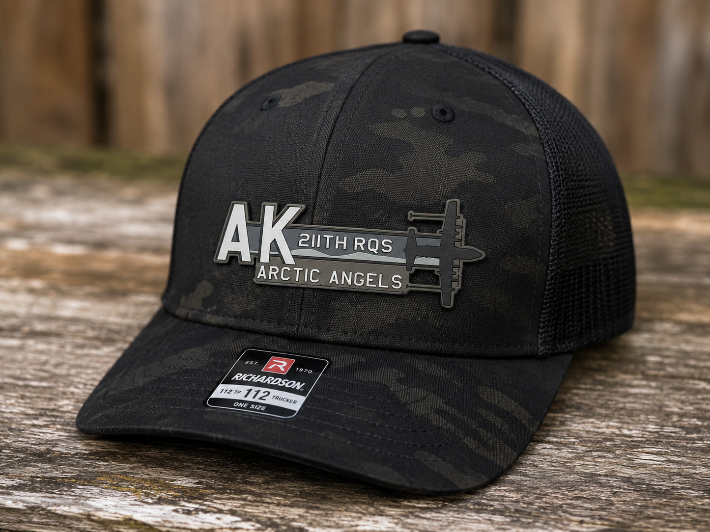 211th RQS Alaska ANG HC-130J Combat King II Squadron Tail Flash HAT – UV Leatherette