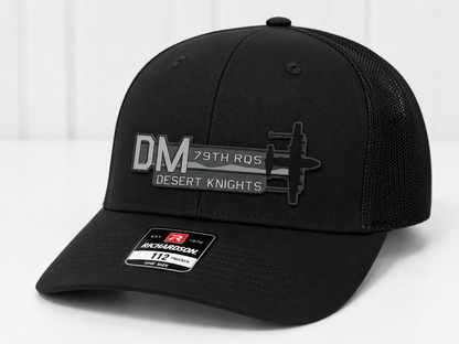 79th RQS Davis-Monthan AFB HC-130J Combat King II tail flash UV leatherette hat