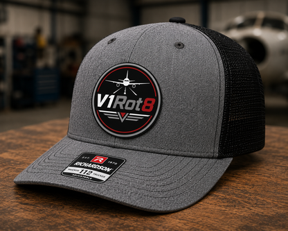 V1Rot8 Aviation Patch Hat – Pilot • Maintainer • Enthusiast