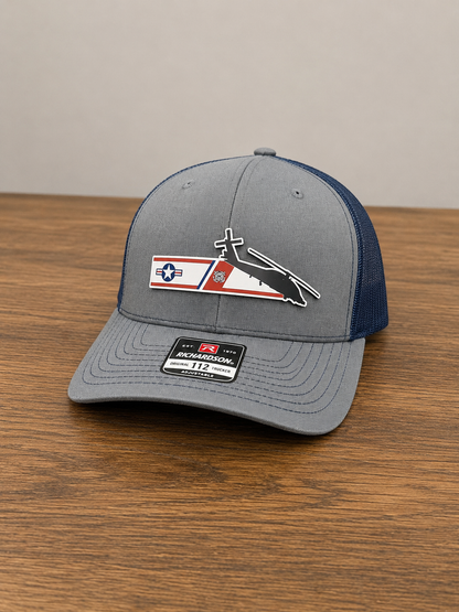 Coast Guard Tail Flash Hat – MH-60 Jayhawk | UV-Printed Patch