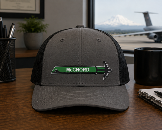 62nd AW Joint Base Lewis-McChord C-17 Wing Tail Flash HAT – UV Leatherette