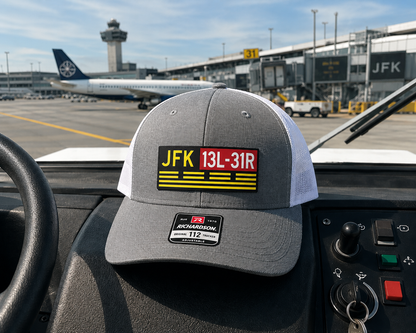 Custom Airport Runway Hold Short HAT – Your Airport, Your Runway | UV Leatherette