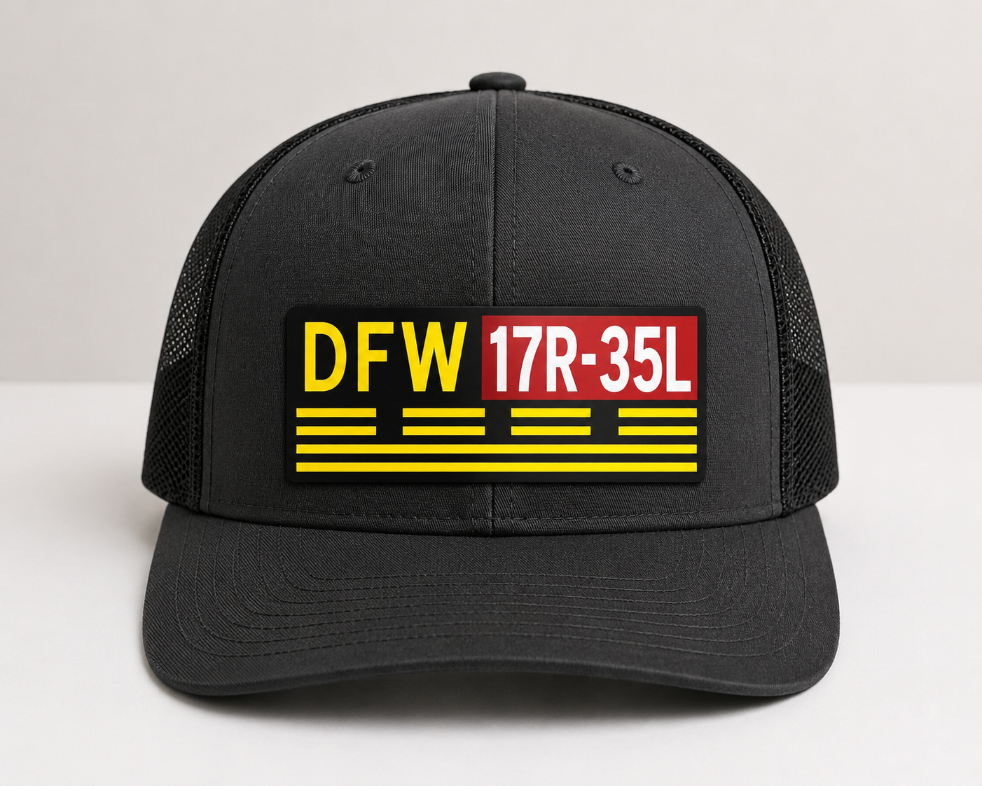 DFW Dallas/Fort Worth Runway 17R-35L Hold Short HAT – UV Leatherette