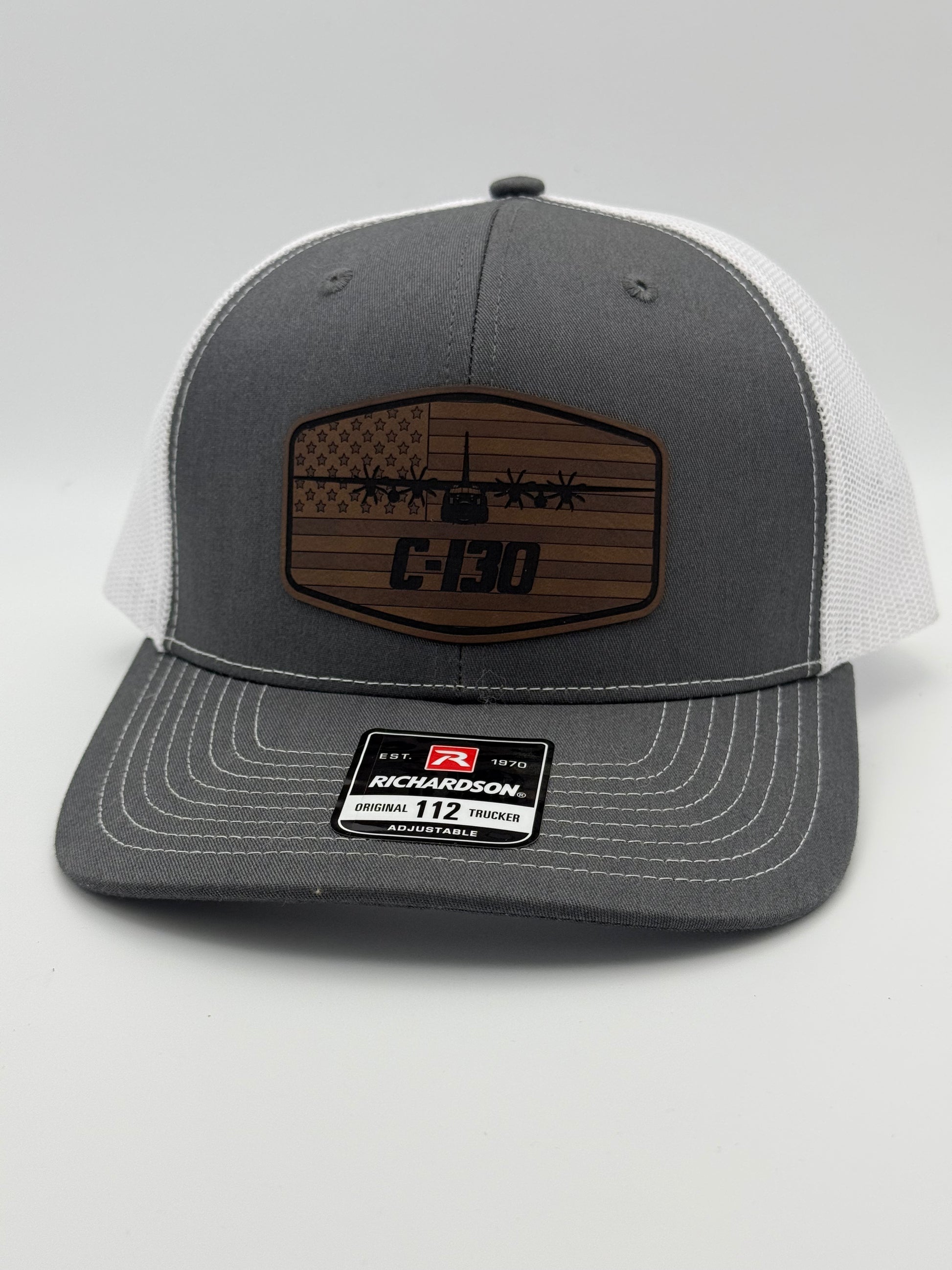 C-130H 8-blade prop engraved flag patch hat