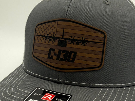 C-130H 8-blade prop flag patch hat – additional view 2