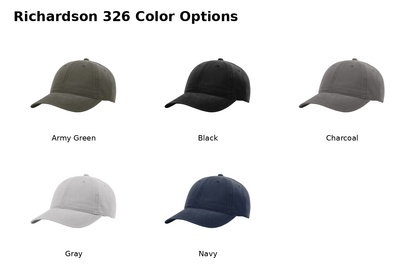 Richardson 326 peached dad hat color options
