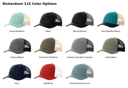 Richardson 115 trucker cap color options