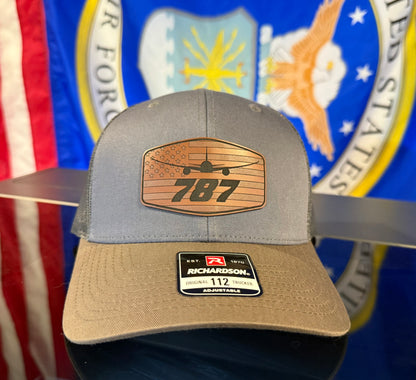 Custom Aviation Hat – Richardson 112 / 115 Engraved Leather Patch