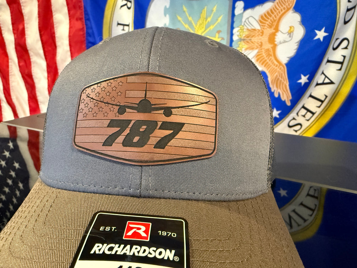 787 Patch Hat – Laser Engraved Leatherette | V1Rot8