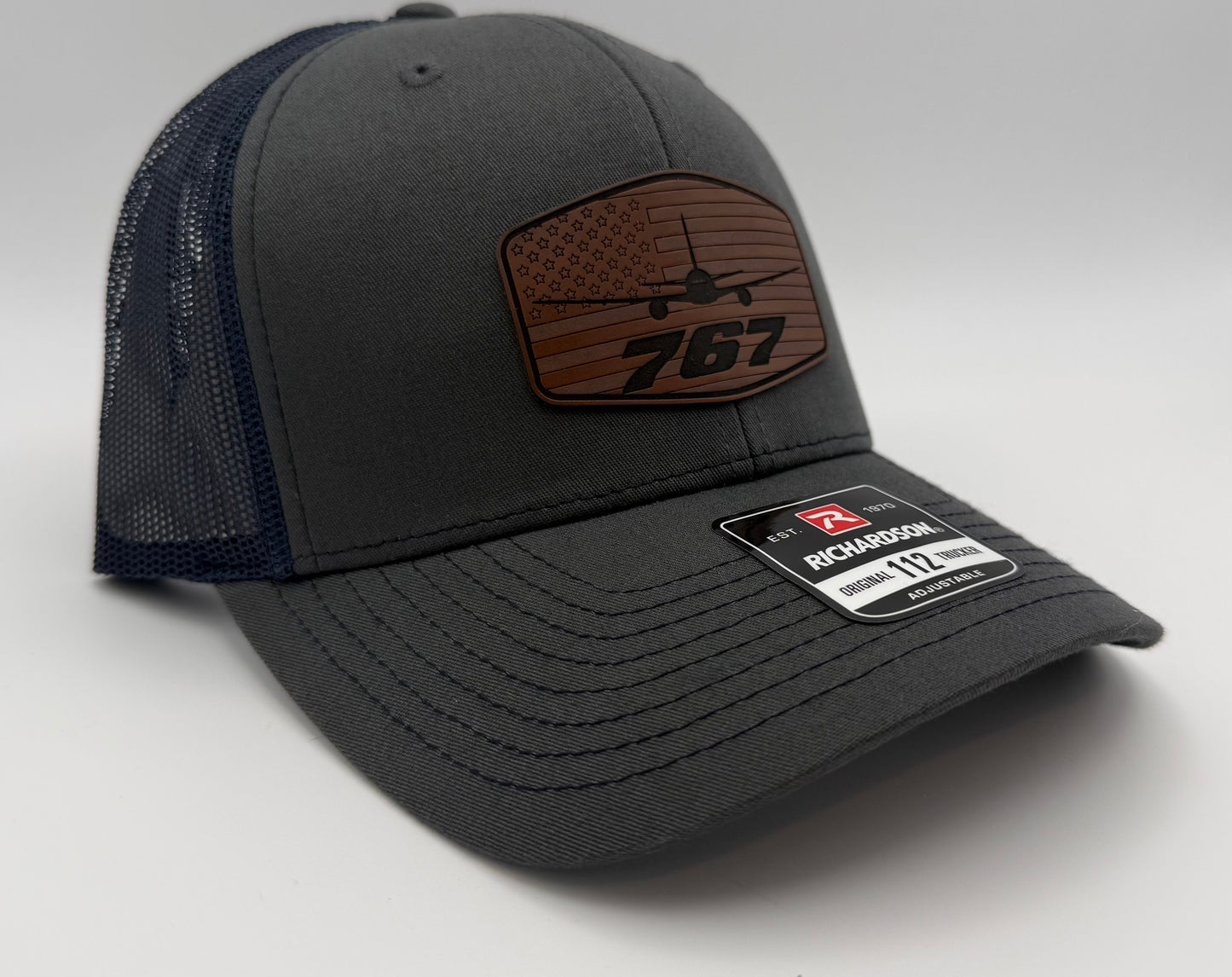 Custom Aviation Hat – Richardson 112 / 115 Engraved Leather Patch
