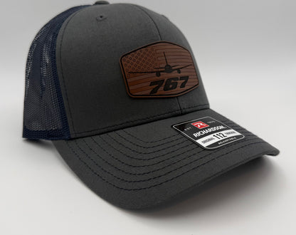 Custom Aviation Hat – Richardson 112 / 115 Engraved Leather Patch