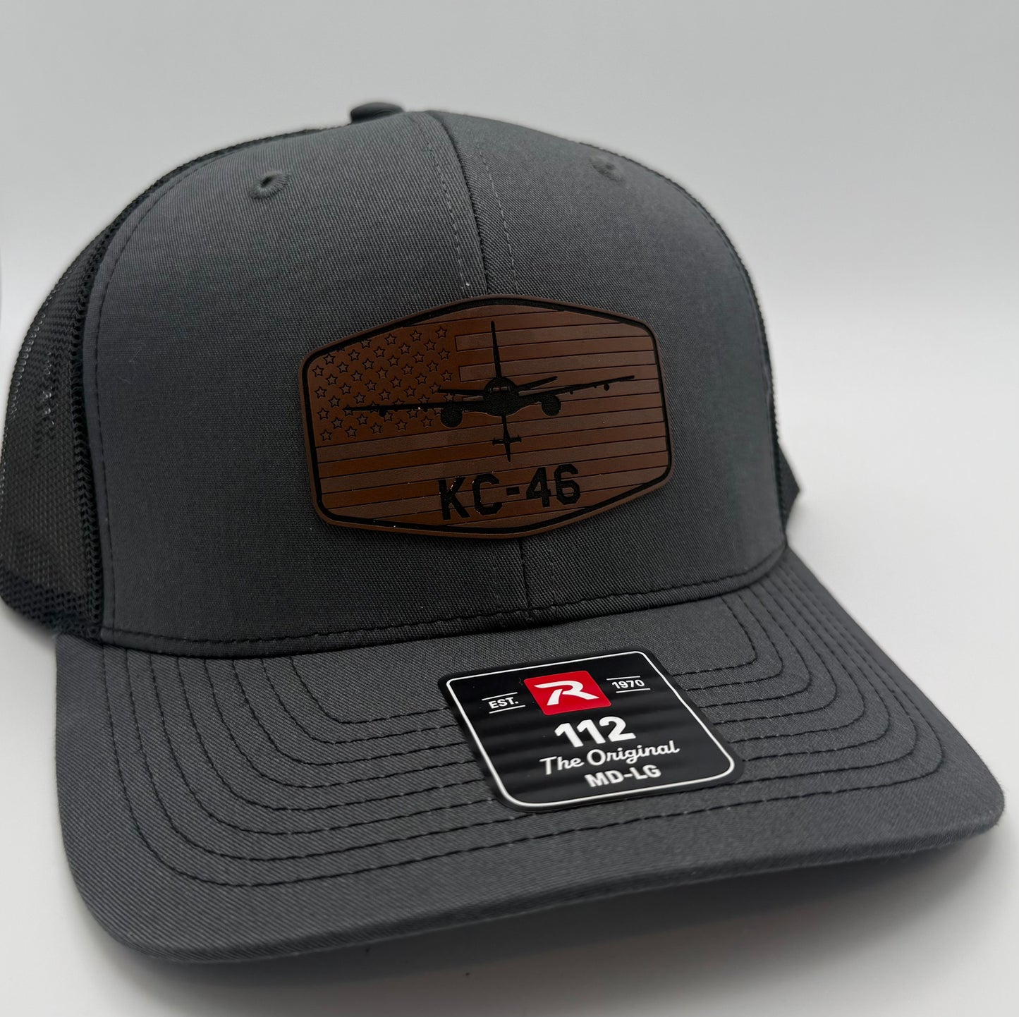 Custom Aviation Hat – Richardson 112 / 115 Engraved Leather Patch
