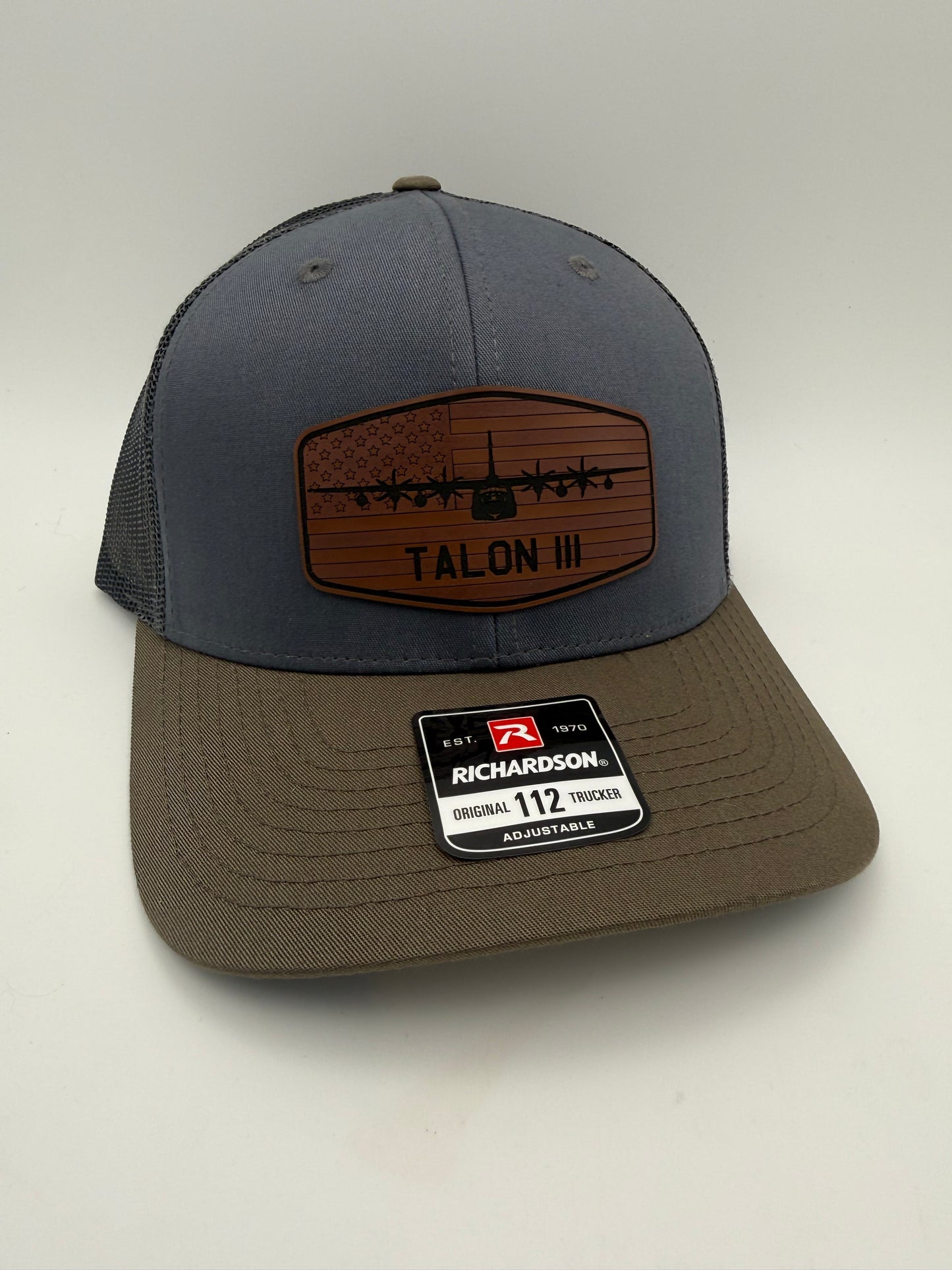 Custom Aviation Hat – Richardson 112 / 115 Engraved Leather Patch